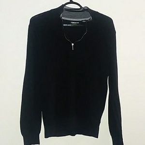 Mens sweater 100% cotton half zip